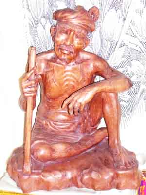 Typical grandpa statue of Badung