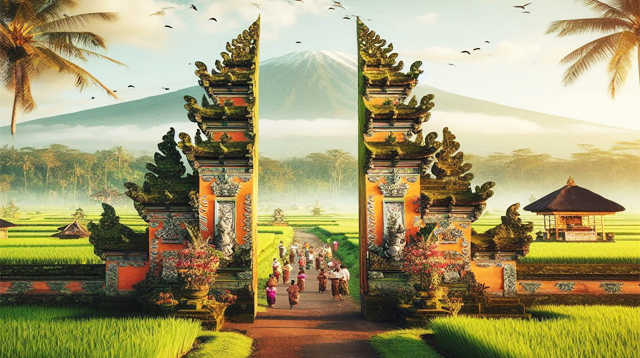 Balinese entrance gates